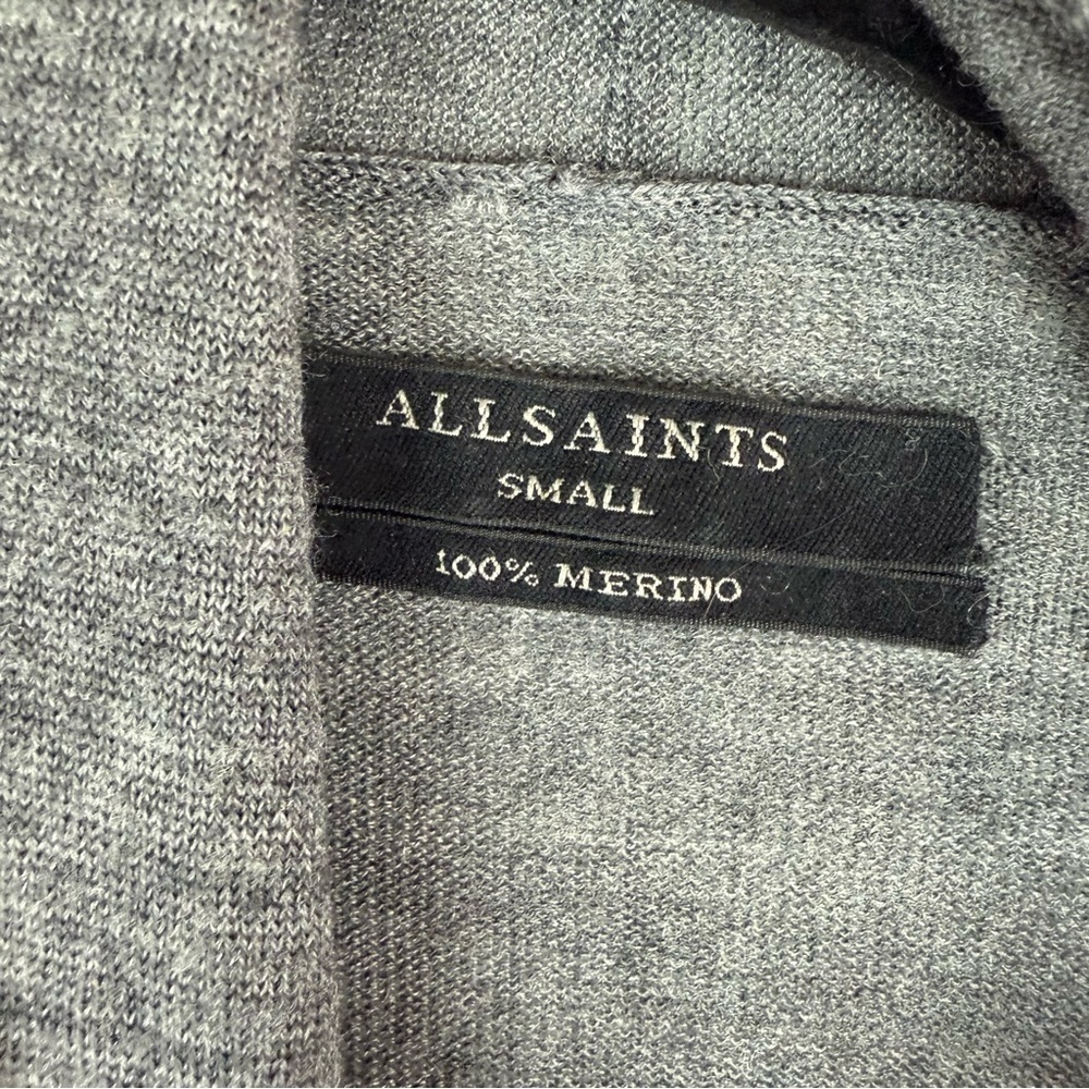 All Saints Gray Drape Neck Sweater small - Picture 3 of 4